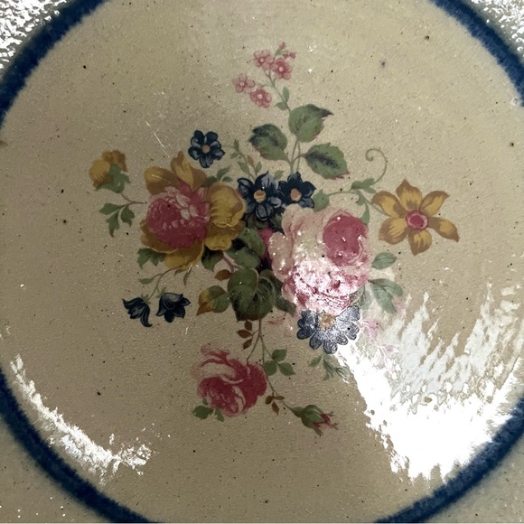 Vintage Monroe Salt Works with Floral Print and Roses in Center - Picture 3 of 9